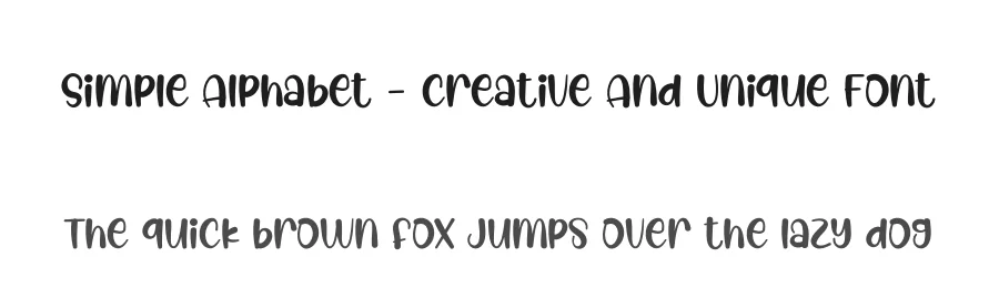 Simple Alphabet – Creative And Unique Font by creativeletter — Display Font