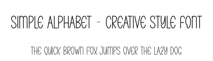 Simple Alphabet – Creative Style Font by andikastudio — Display Font