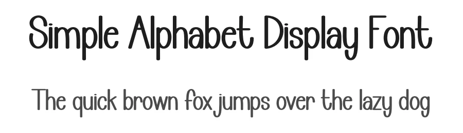 Simple Alphabet Display Font by creativeletter — Display Font