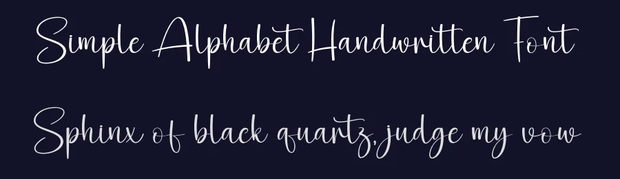Simple Alphabet Handwritten Font by creativeletter — Script Handwritten Font — thumbnail 2