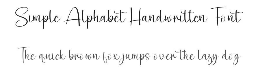 Simple Alphabet Handwritten Font by creativeletter — Script Handwritten Font
