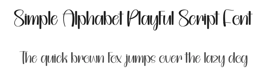 Simple Alphabet Playful Script Font by creativeletter — Script Handwritten Font