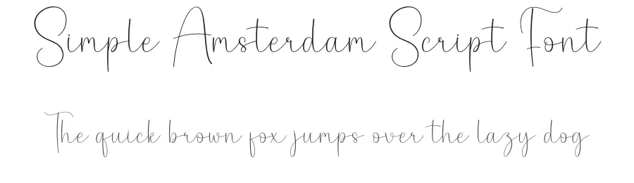 Simple Amsterdam Script Font by creativeletter — Script Handwritten Font