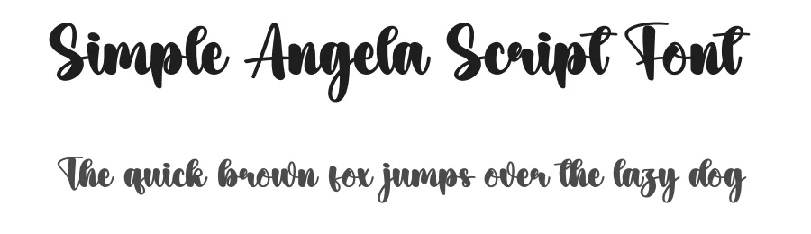 Simple Angela Script Font by creativeletter — Script Handwritten Font