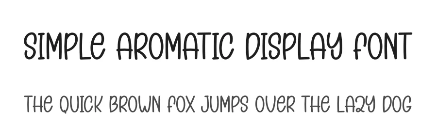 Simple Aromatic Display Font by creativeletter — Display Font