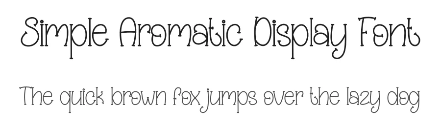 Simple Aromatic Display Font by creativeletter — Display Font