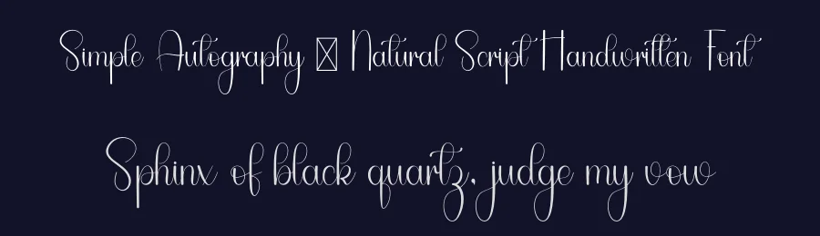 Simple Autography – Natural Script Handwritten Font by freshtypeink — Script Handwritten Font — thumbnail 2