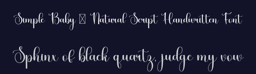 Simple Baby – Natural Script Handwritten Font by freshtypeink — Script Handwritten Font — thumbnail 2