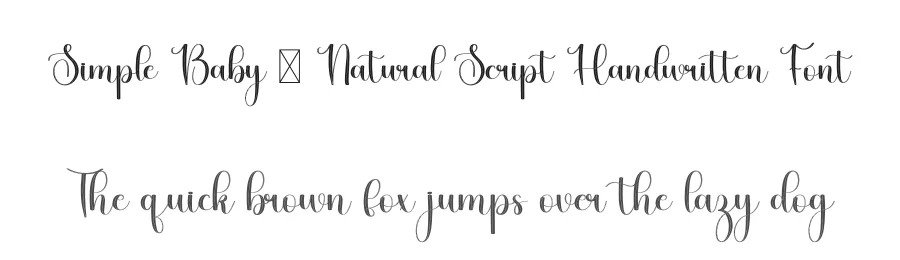 Simple Baby – Natural Script Handwritten Font by freshtypeink — Script Handwritten Font