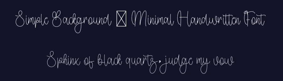 Simple Background – Minimal Handwritten Font by freshtypeink — Script Handwritten Font — thumbnail 2
