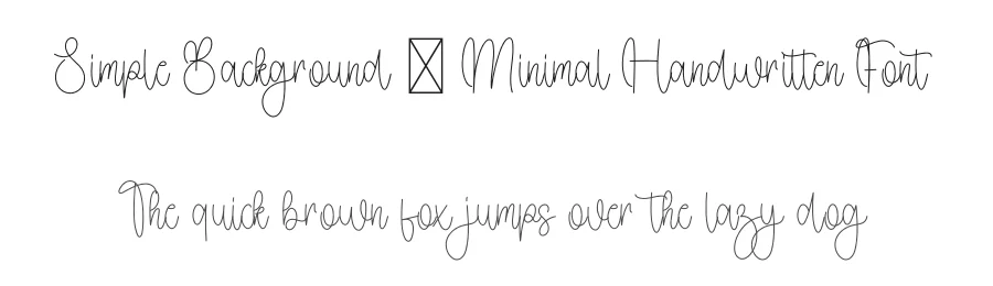 Simple Background – Minimal Handwritten Font by freshtypeink — Script Handwritten Font