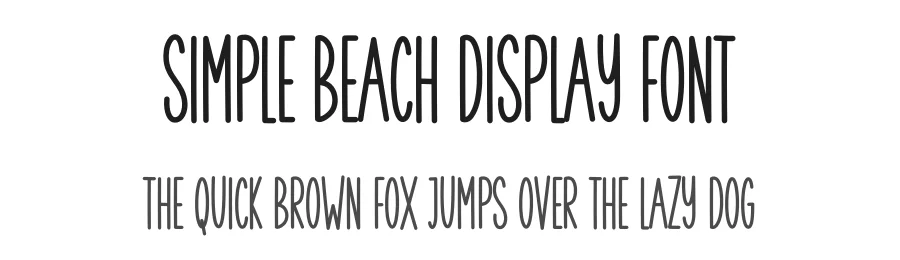 Simple Beach Display Font by creativeletter — Script Handwritten Font