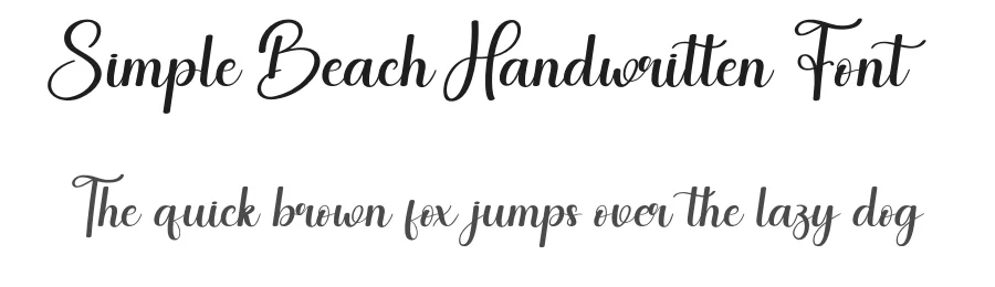 Simple Beach Handwritten Font by creativeletter — Script Handwritten Font
