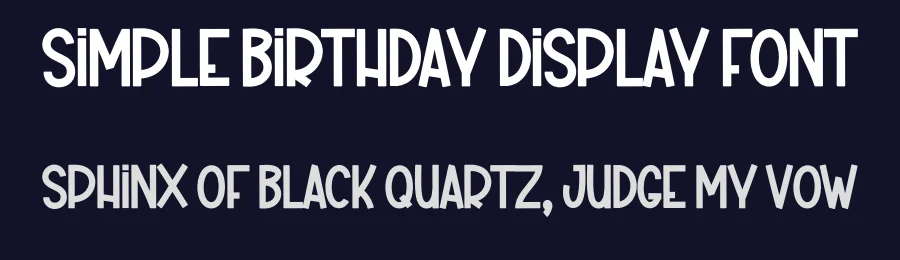 Simple Birthday Display Font by creativeletter — Display Font — thumbnail 2