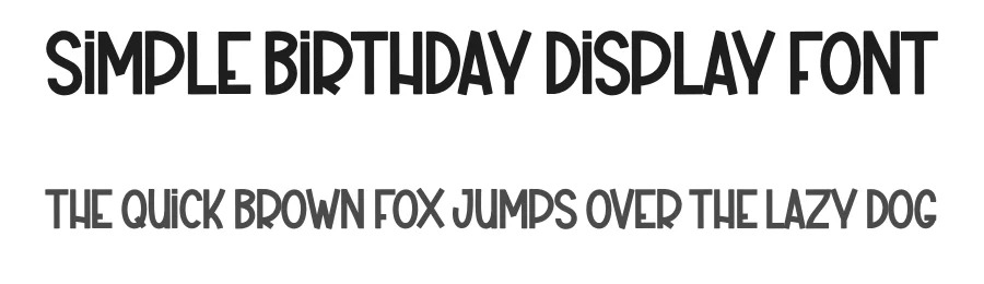 Simple Birthday Display Font by creativeletter — Display Font