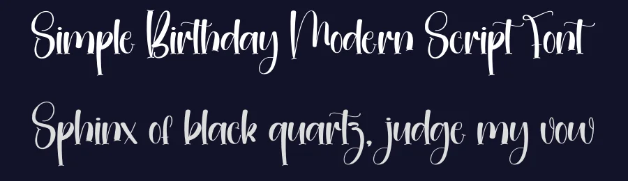 Simple Birthday Modern Script Font by creativeletter — Script Handwritten Font — thumbnail 2