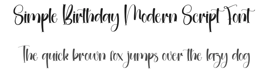 Simple Birthday Modern Script Font by creativeletter — Script Handwritten Font