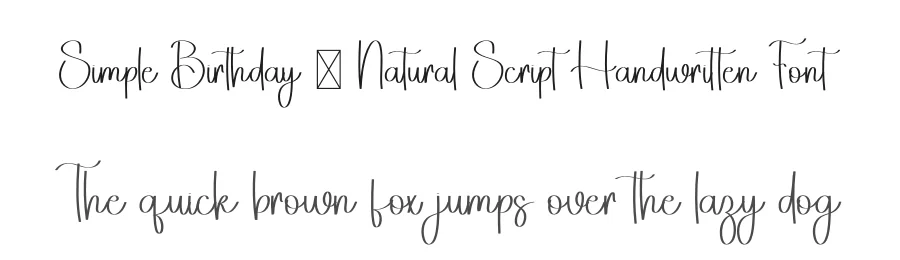 Simple Birthday – Natural Script Handwritten Font by freshtypeink — Script Handwritten Font