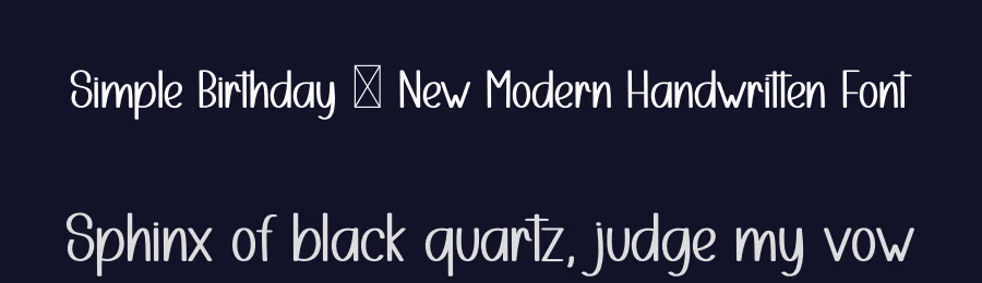 Simple Birthday – New Modern Handwritten Font by freshtypeink — Display Font — thumbnail 2