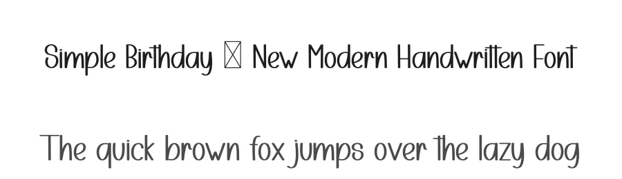 Simple Birthday – New Modern Handwritten Font by freshtypeink — Display Font