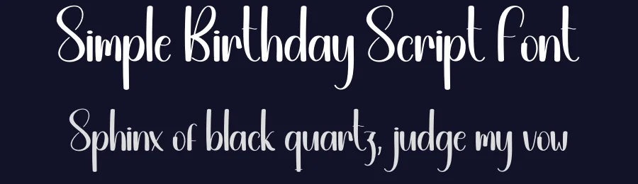 Simple Birthday Script Font by creativeletter — Display Font — thumbnail 2