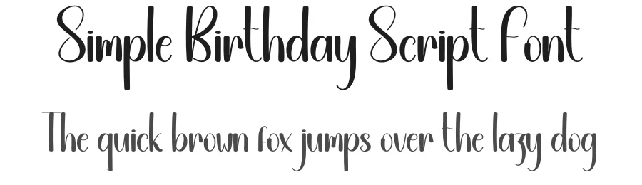 Simple Birthday Script Font by creativeletter — Display Font