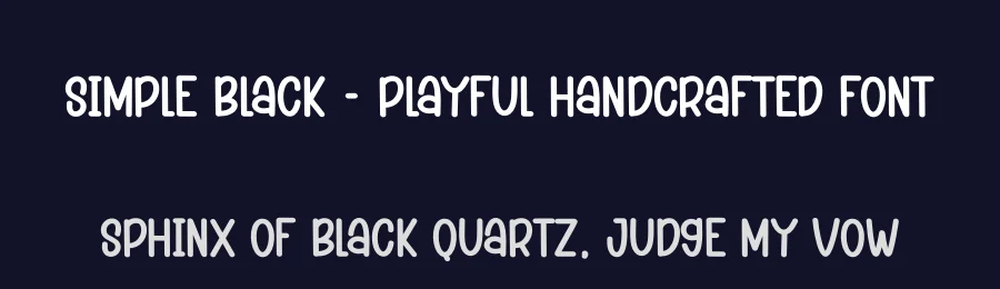 Simple Black – Playful Handcrafted Font by creativeletter — Display Font — thumbnail 2