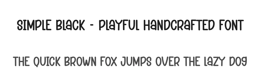 Simple Black – Playful Handcrafted Font by creativeletter — Display Font