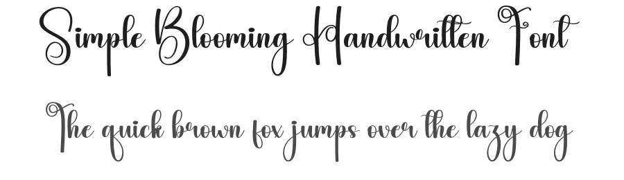 Simple Blooming Handwritten Font by andikastudio — Script Handwritten Font