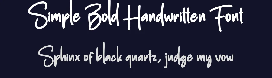 Simple Bold Handwritten Font by creativeletter — Script Handwritten Font — thumbnail 2