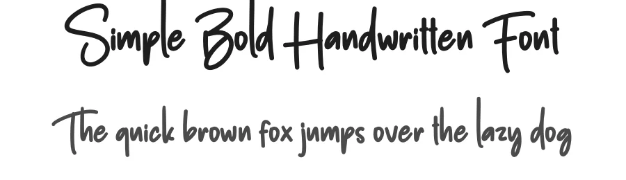 Simple Bold Handwritten Font by creativeletter — Script Handwritten Font