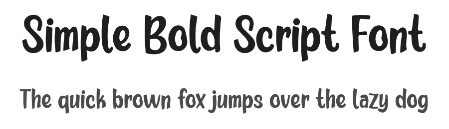 Simple Bold Script Font by freshtypeink — Display Font