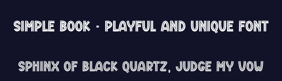 Simple Book – Playful And Unique Font by creativeletter — Display Font — thumbnail 2