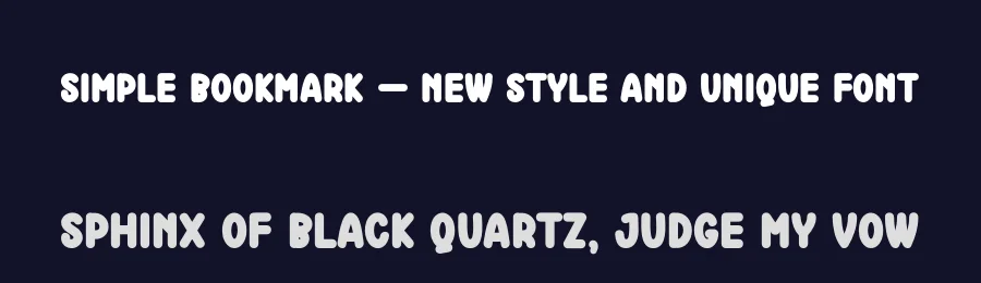 Simple Bookmark – New Style And Unique Font by andikastudio — Display Font — thumbnail 2