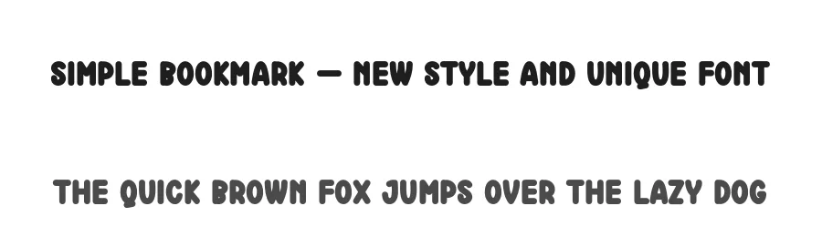 Simple Bookmark – New Style And Unique Font by andikastudio — Display Font