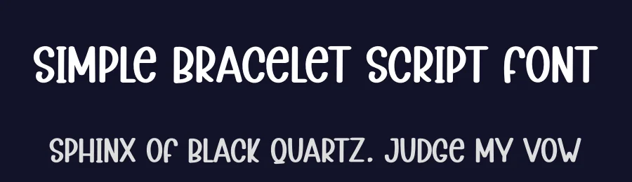 Simple Bracelet Script Font by creativeletter — Display Font — thumbnail 2