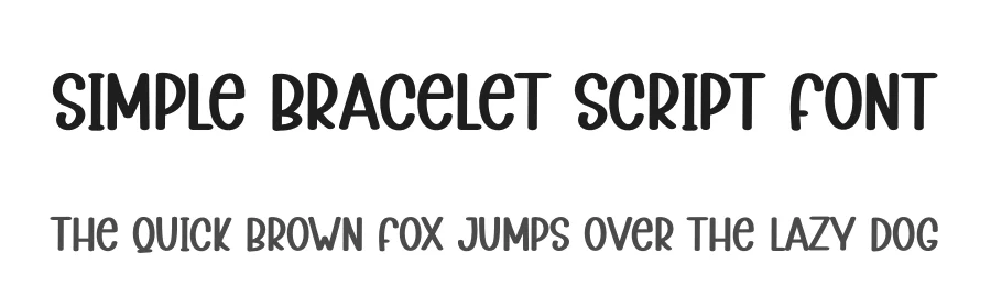 Simple Bracelet Script Font by creativeletter — Display Font