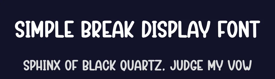 Simple Break Display Font by creativeletter — Display Font — thumbnail 2