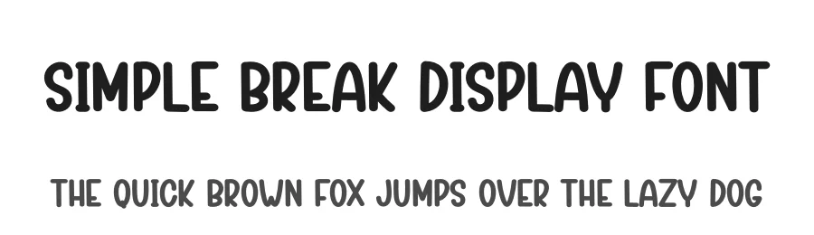Simple Break Display Font by creativeletter — Display Font