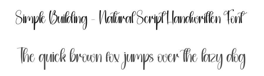 Simple Building – Natural Script Handwritten Font by andikastudio — Display Font