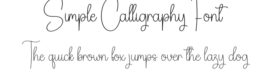Simple Calligraphy Font by creativeletter — Script Handwritten Font