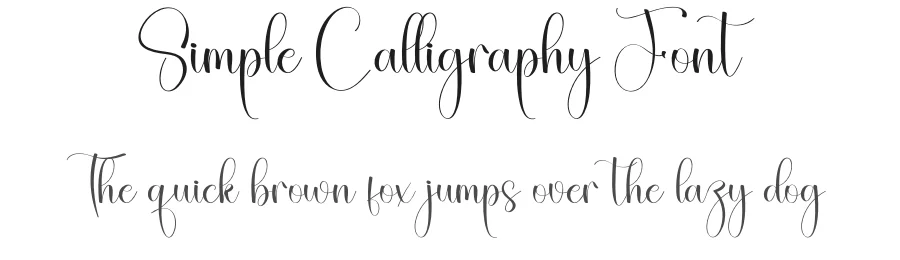 Simple Calligraphy Font by creativeletter — Script Handwritten Font