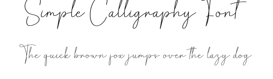 Simple Calligraphy Font by creativeletter — Script Handwritten Font