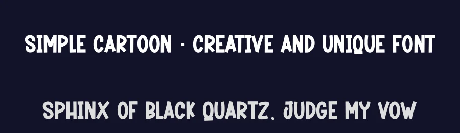 SImple Cartoon – Creative And Unique Font by creativeletter — Display Font — thumbnail 2