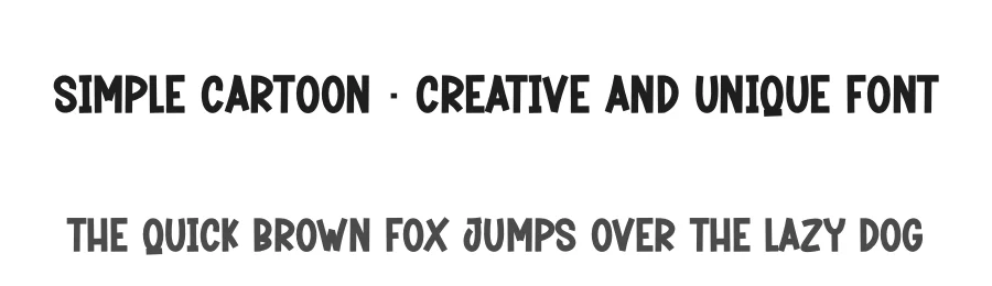 SImple Cartoon – Creative And Unique Font by creativeletter — Display Font