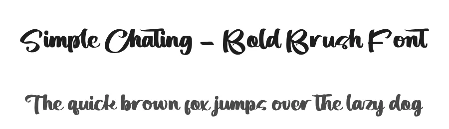Simple Chating – Bold Brush Font by letterenastudios — Script Handwritten Font