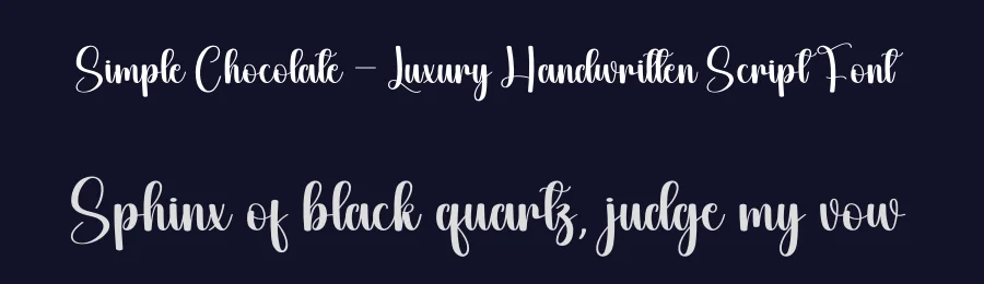 Simple Chocolate – Luxury Handwritten Script Font by creativeletter — Script Handwritten Font — thumbnail 2