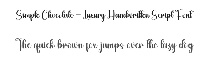 Simple Chocolate – Luxury Handwritten Script Font by creativeletter — Script Handwritten Font