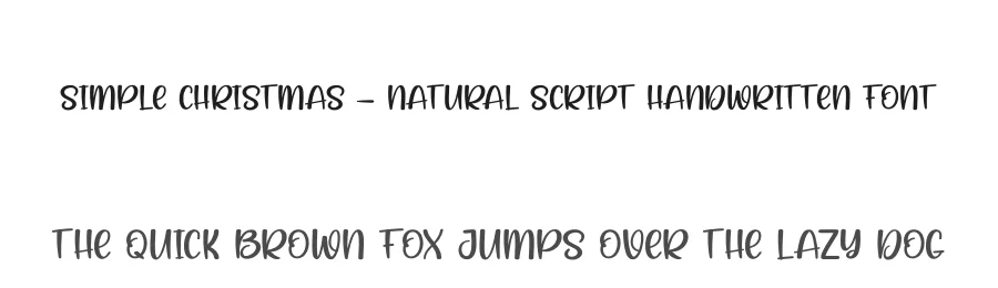 Simple Christmas – Natural Script Handwritten Font by creativeletter — Display Font