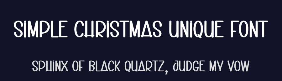 Simple Christmas Unique Font by creativeletter — Display Font — thumbnail 2